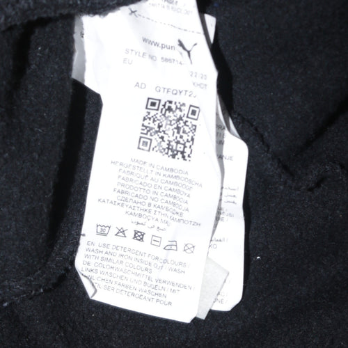 Puma Men's Black Joggers Regular Fit Fleece Trousers M