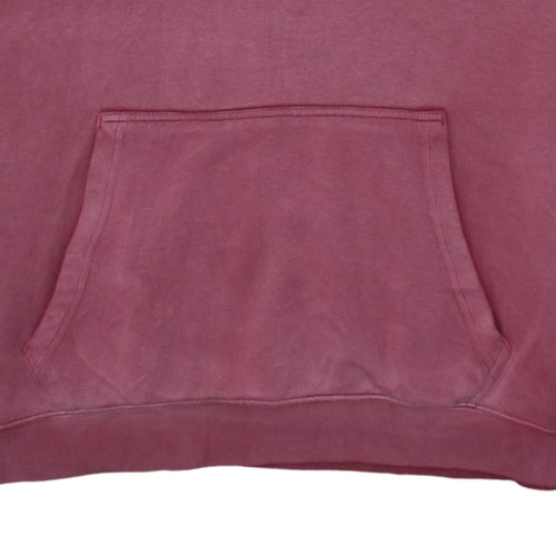 Nike Men's Burgundy Hoodie L Logo Tape Pullover Cotton Sweatshirt