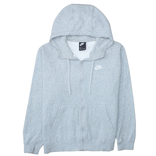 Nike Men's Grey Full Zip Hooded Sweatshirt M Regular Fit