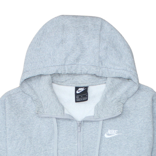 Nike Men's Grey Full Zip Hooded Sweatshirt M Regular Fit