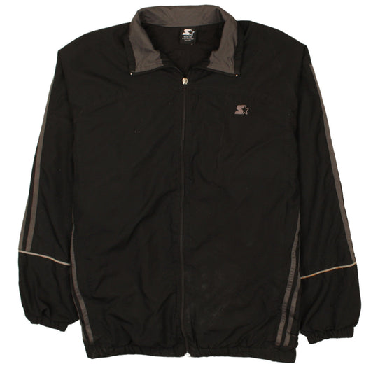 Starter Men's Black M Track Jacket Windbreaker Full Zip Nylon