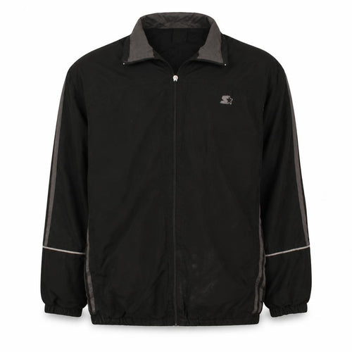 Starter Men's Black M Track Jacket Windbreaker Full Zip Nylon