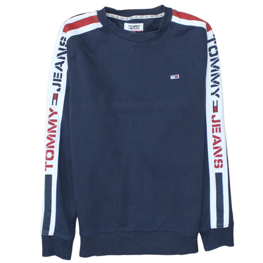 Tommy Jeans Men’s Blue Logo Sweatshirt Size S Crew Neck