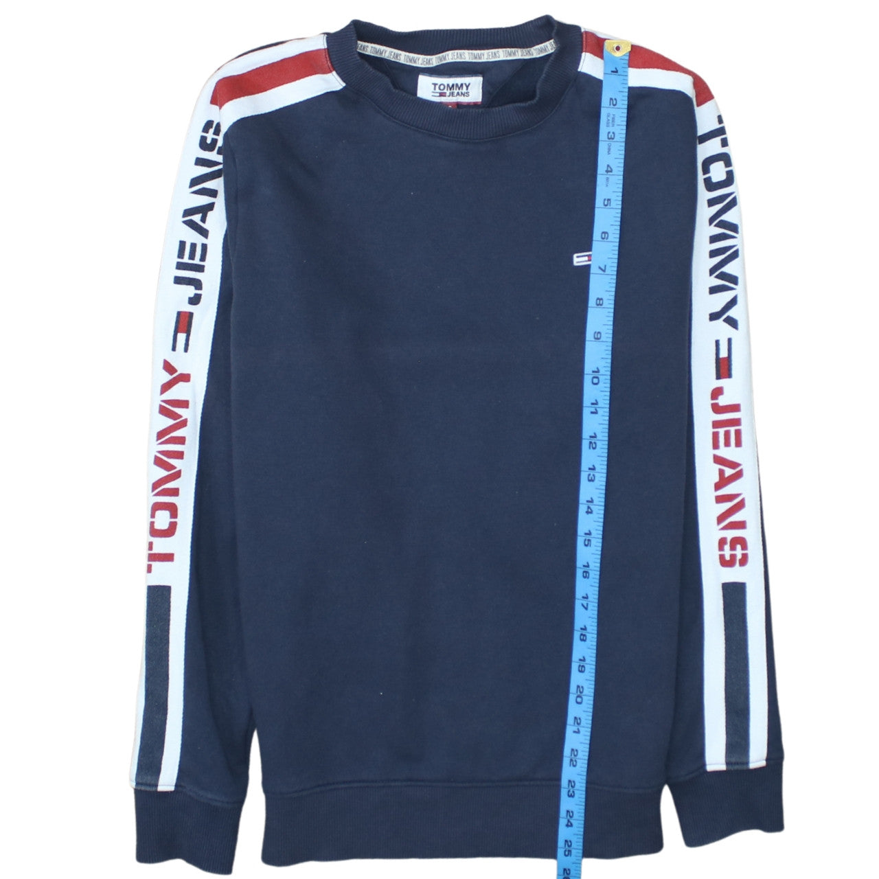 Tommy Jeans Men’s Blue Logo Sweatshirt Size S Crew Neck