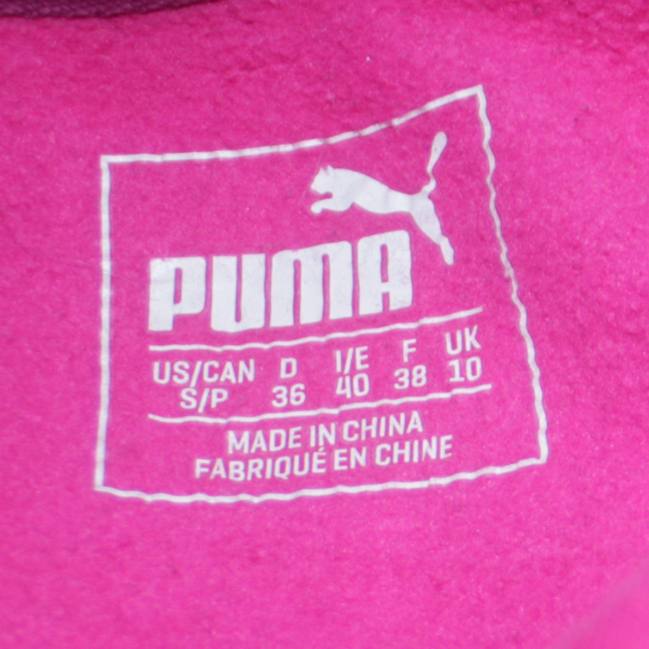 Puma Women's Pink Pullover Hoodie UK 10 Cotton Blend Logo Sportswear