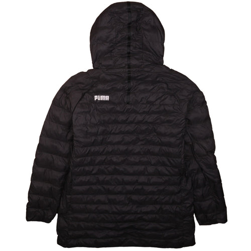 Puma Men's Black L Hooded Puffer Jacket Lightweight Casual