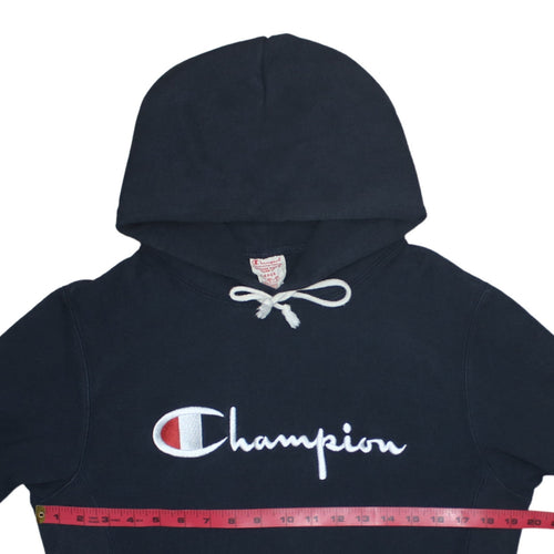 Champion Men's Black Pullover Hoodie Size L Reverse Weave Fleece