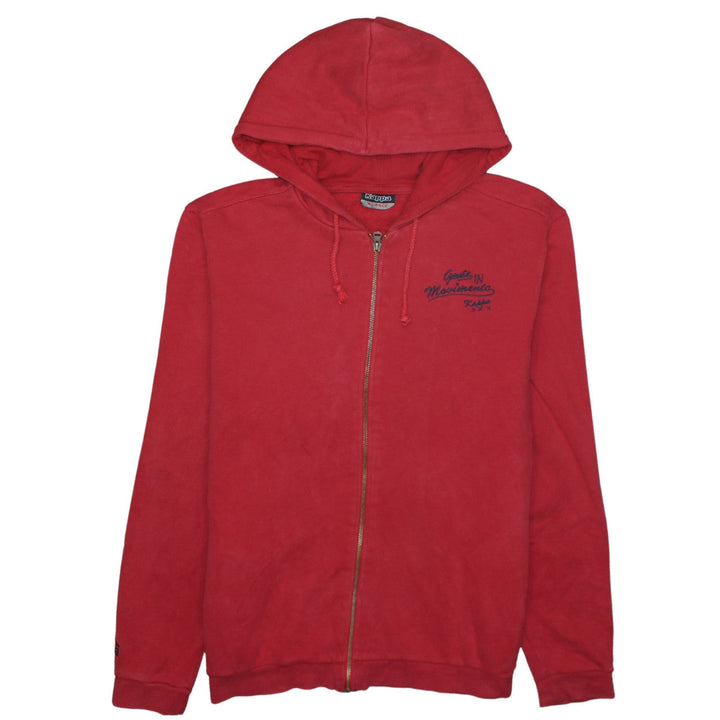 Kappa Men's Red Full Zip Hoodie XL Sports Fleece Sweatshirt