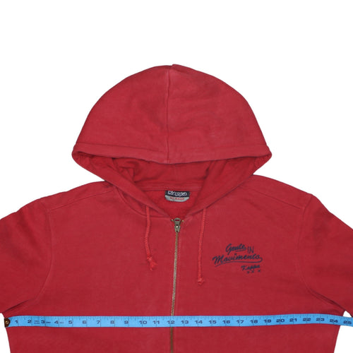Kappa Men's Red Full Zip Hoodie XL Sports Fleece Sweatshirt