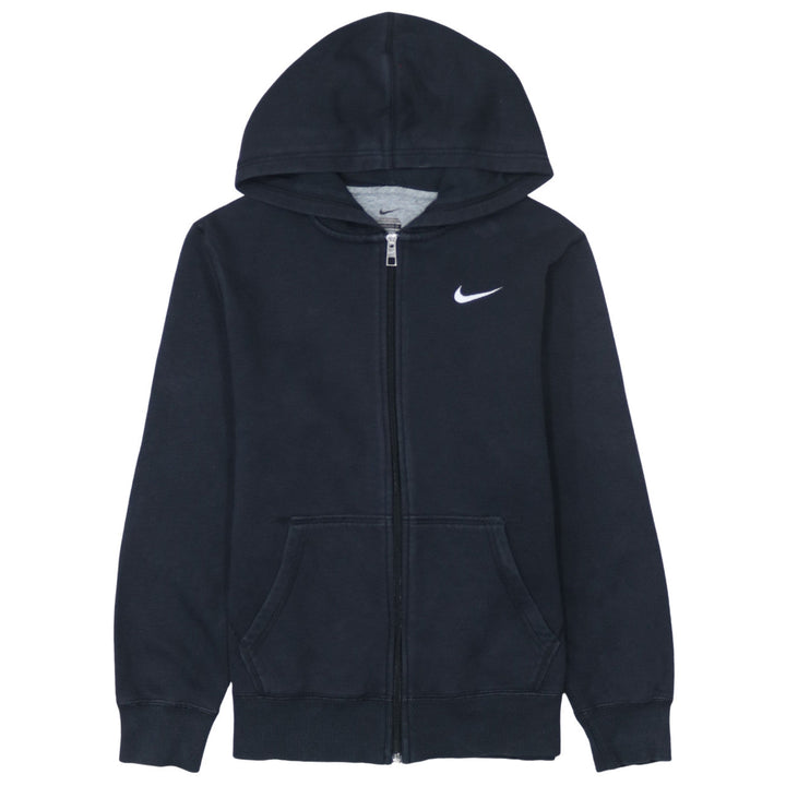 Nike Boys Black Full Zip Hoodie L 12-13 Years Fleece Sweatshirt