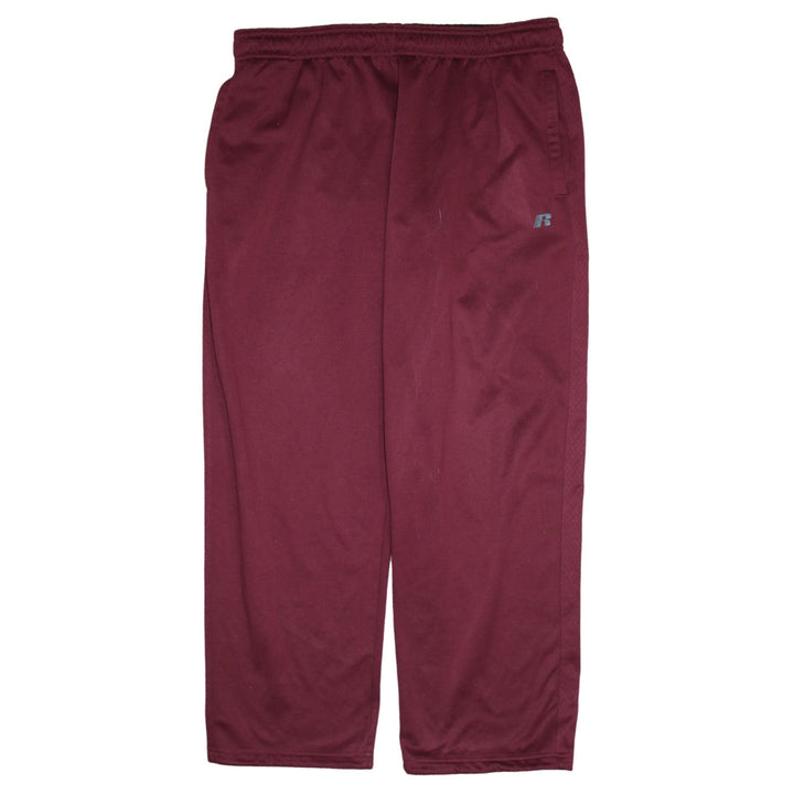 Russell Men's Red Sweatpants L 36in Elastic Waist Fleece Trousers