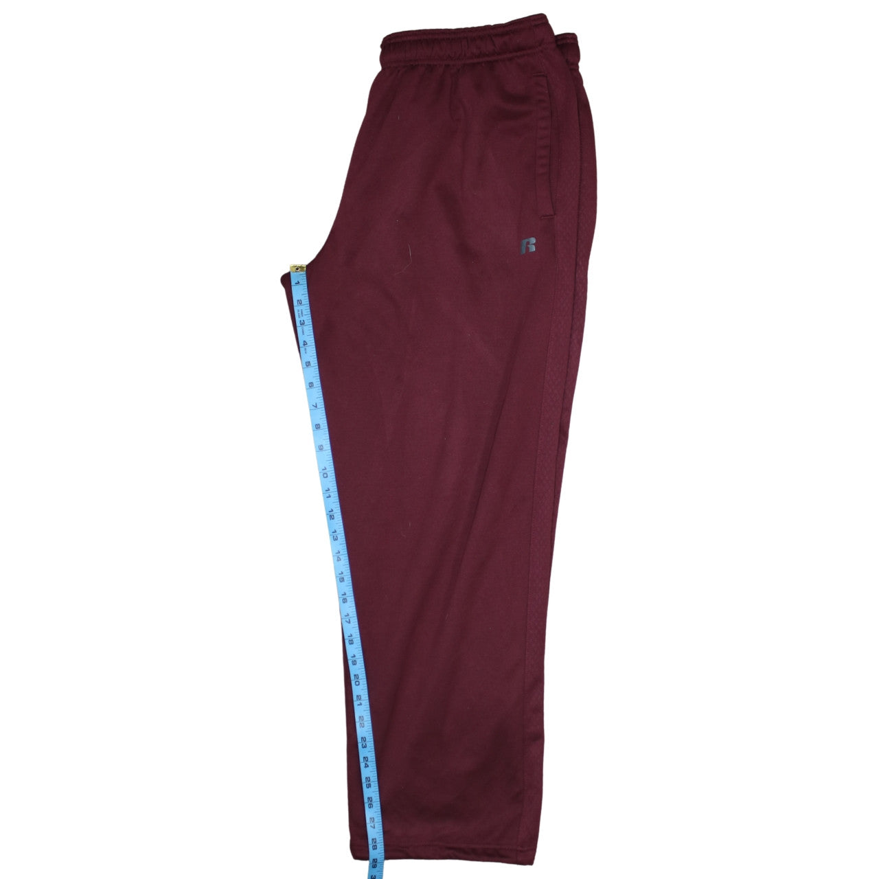 Russell Men's Red Sweatpants L 36in Elastic Waist Fleece Trousers