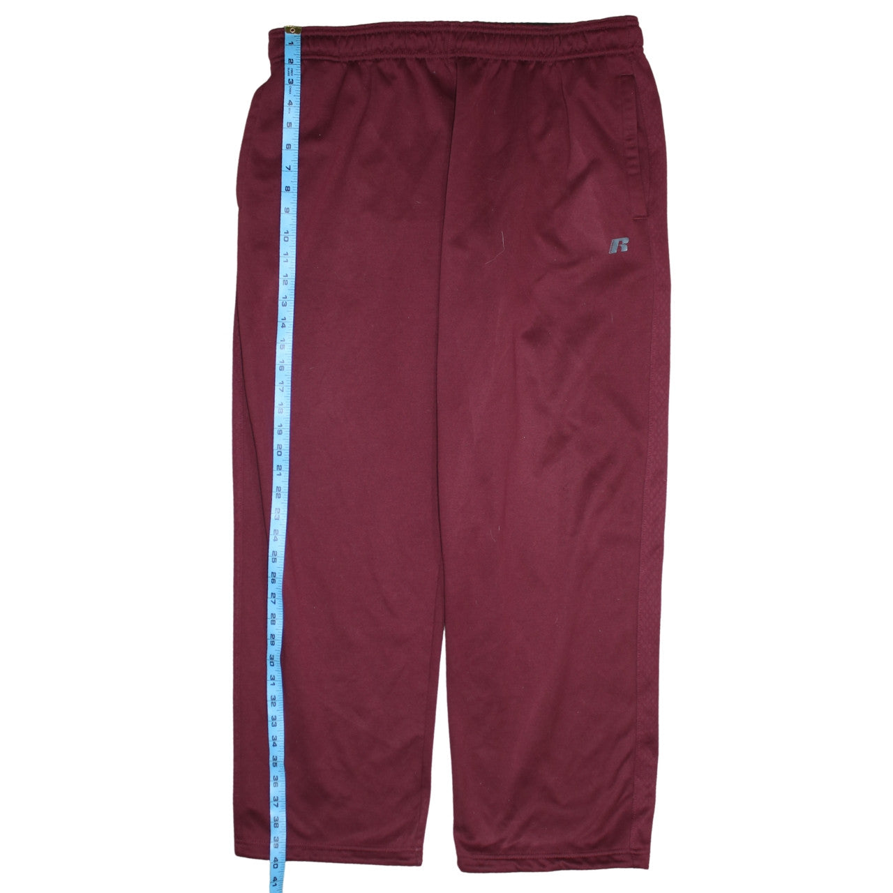 Russell Men's Red Sweatpants L 36in Elastic Waist Fleece Trousers