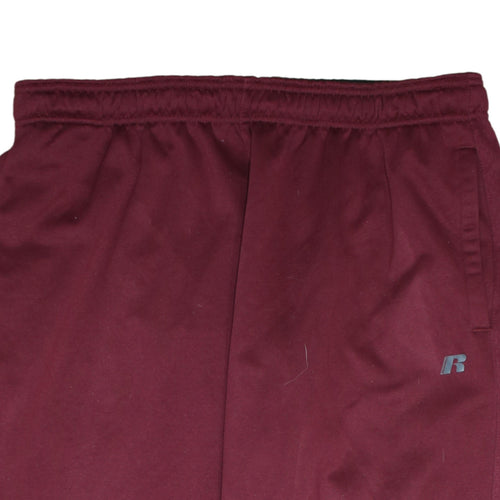 Russell Men's Red Sweatpants L 36in Elastic Waist Fleece Trousers