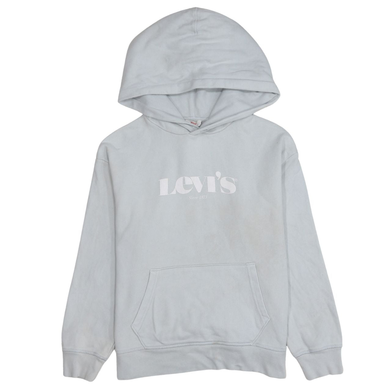 Levi's Teens Grey XS Pullover Hoodie with Logo Front Pocket