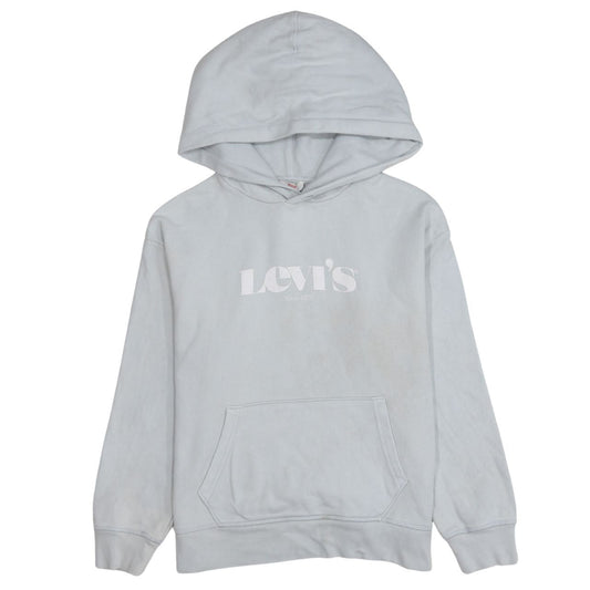 Levi's Teens Grey XS Pullover Hoodie with Logo Front Pocket