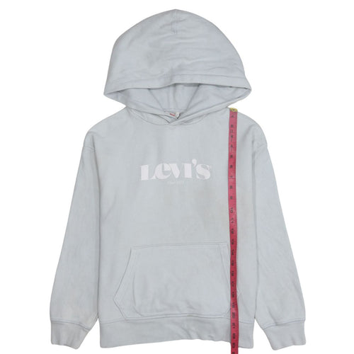 Levi's Teens Grey XS Pullover Hoodie with Logo Front Pocket