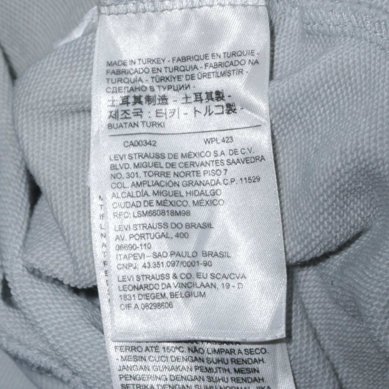 Levi's Teens Grey XS Pullover Hoodie with Logo Front Pocket