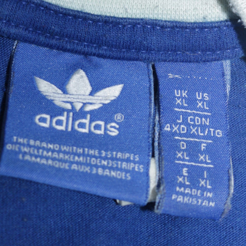 Adidas Men's Blue XL Retro Sports T-Shirt Crew Neck