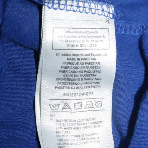 Adidas Men's Blue XL Retro Sports T-Shirt Crew Neck