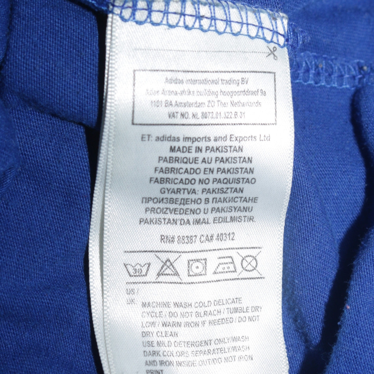 Adidas Men's Blue XL Retro Sports T-Shirt Crew Neck