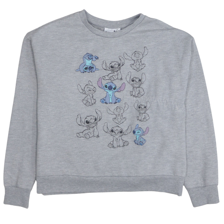Disney Primark Women's Grey Stitch Sweatshirt XS Crew Neck Pullover