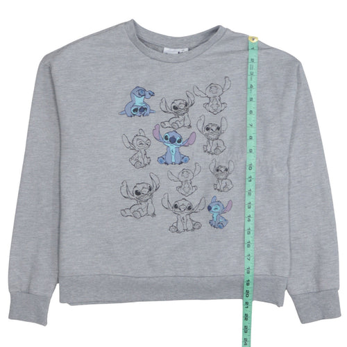 Disney Primark Women's Grey Stitch Sweatshirt XS Crew Neck Pullover