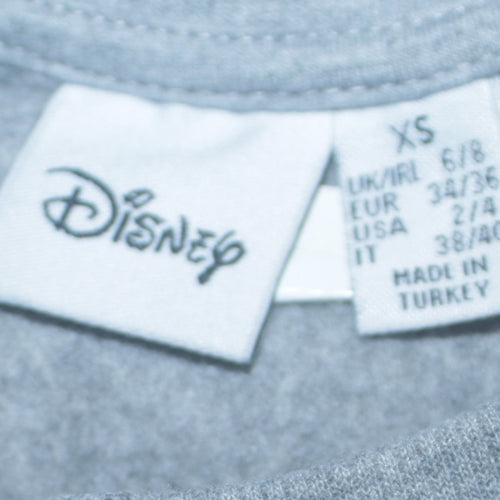 Disney Primark Women's Grey Stitch Sweatshirt XS Crew Neck Pullover