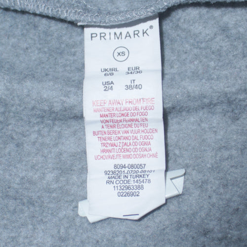 Disney Primark Women's Grey Stitch Sweatshirt XS Crew Neck Pullover