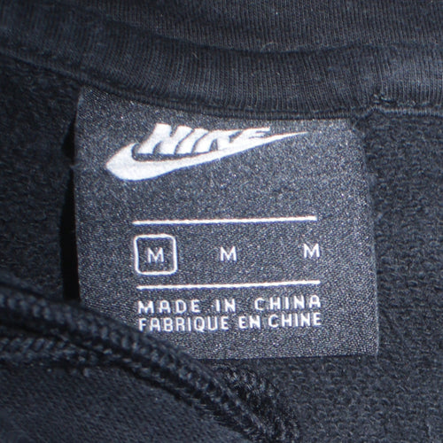 Nike Womens Black Pullover Hoodie Medium 100% Cotton Casual