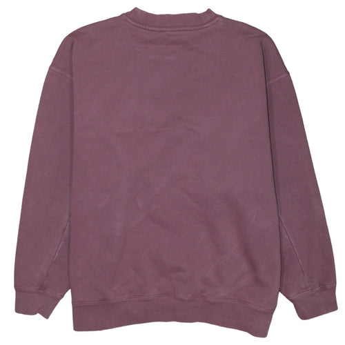 Adidas Originals Womens Mauve Cotton Crew Neck Sweatshirt Size 14