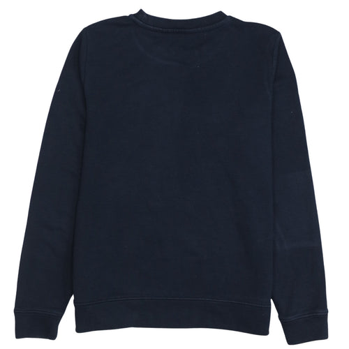 Tommy Hilfiger Womens Navy XS Sequin Logo Pullover Sweatshirt