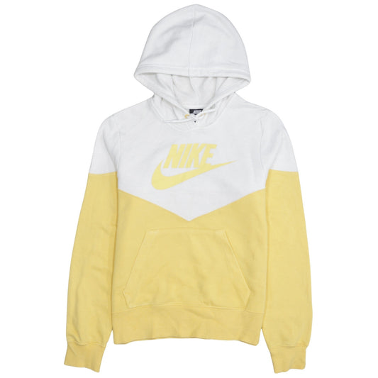 Nike Women's Yellow & White Pullover Hoodie Size S