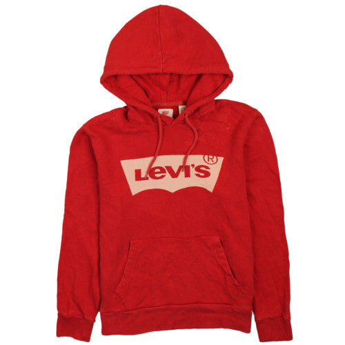 Levi's Men's Red Pullover Hoodie Small Classic Logo Fleece