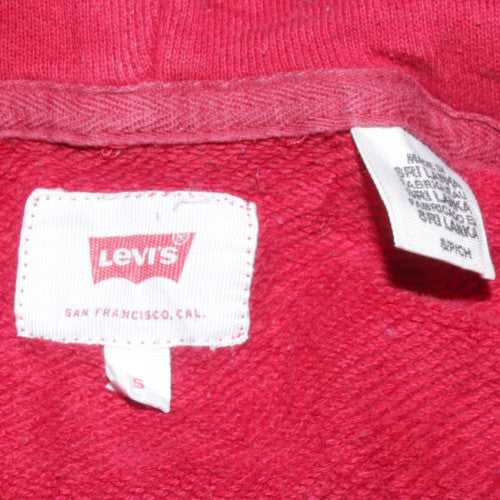 Levi's Men's Red Pullover Hoodie Small Classic Logo Fleece