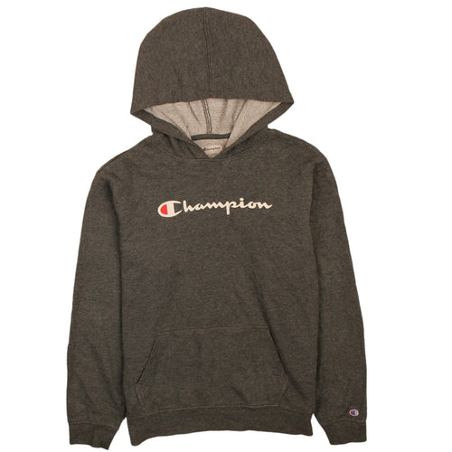 Champion Boys Grey XL Pullover Fleece Hoodie with Logo