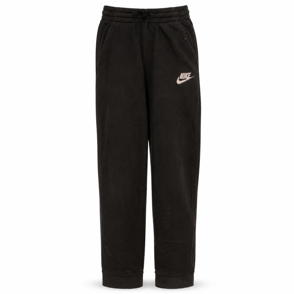 Front view of Nike boys’ black xl jogger sweatpants with drawstring waist