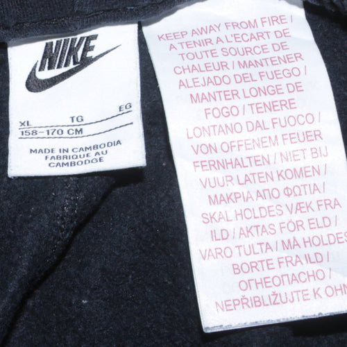 Nike Boys Black XL Jogger Sweatpants with Drawstring Waist
