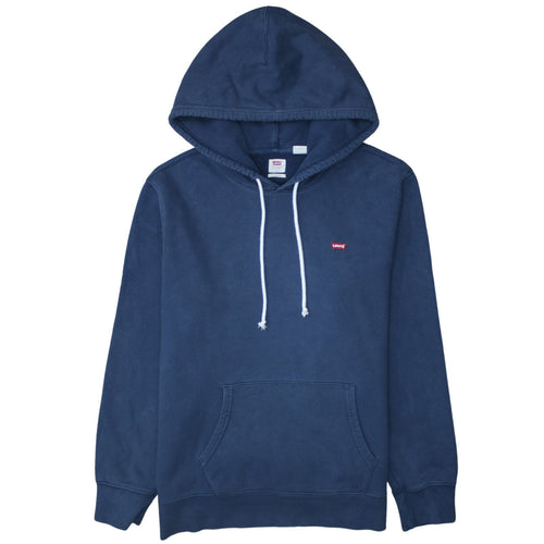 Levi's Men's Blue Pullover Hoodie L Regular Fit Cotton Blend