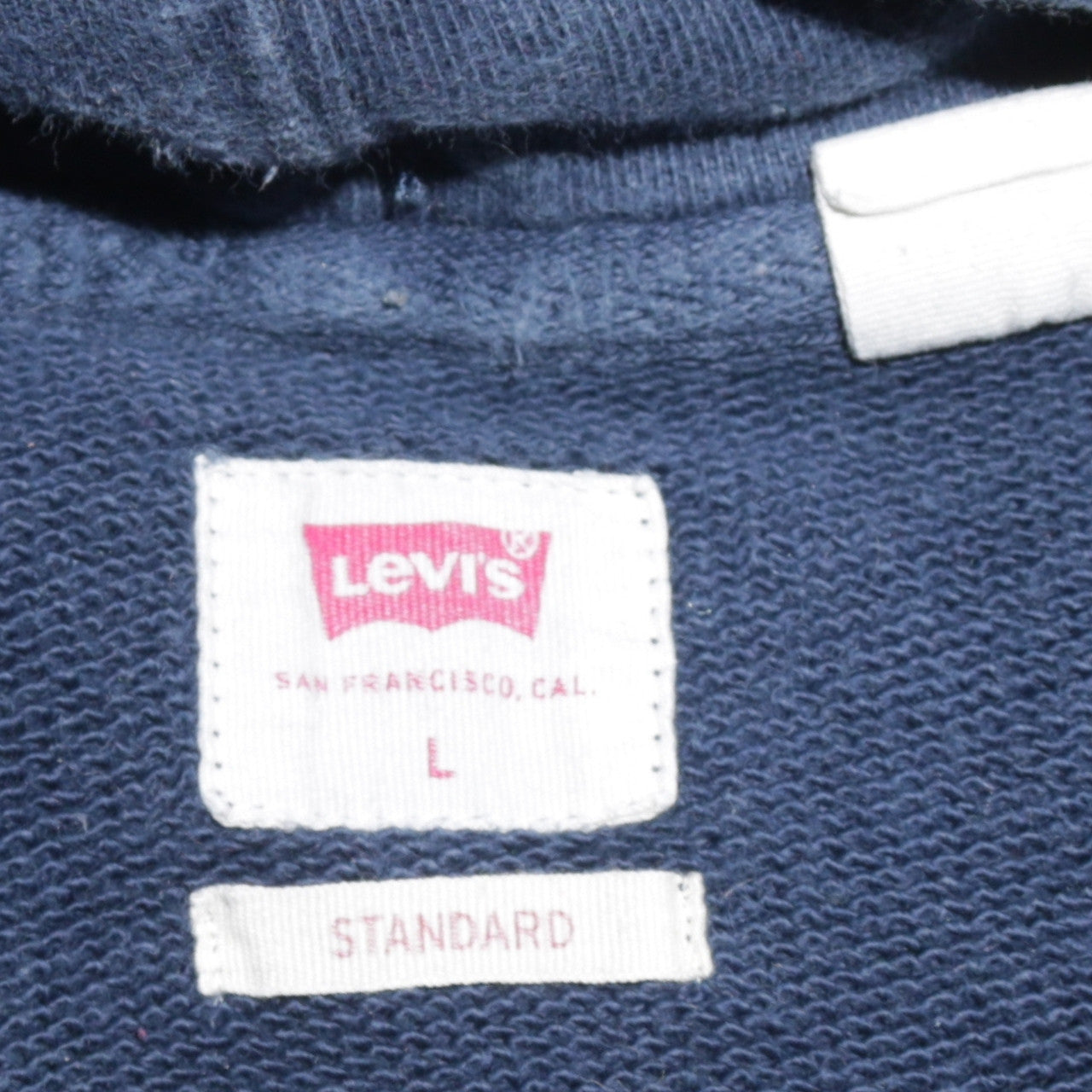 Levi's Men's Blue Pullover Hoodie L Regular Fit Cotton Blend