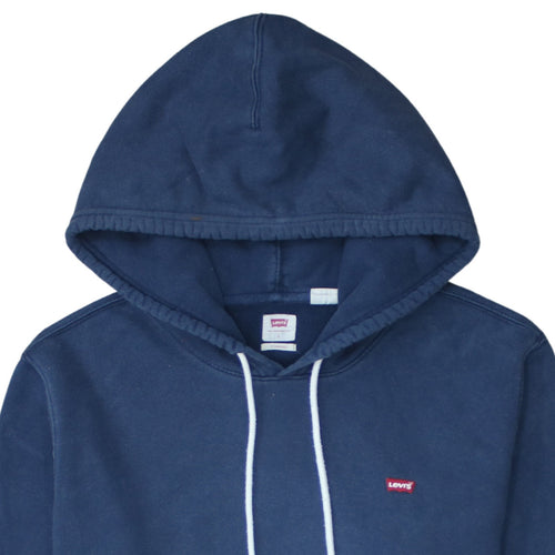 Levi's Men's Blue Pullover Hoodie L Regular Fit Cotton Blend