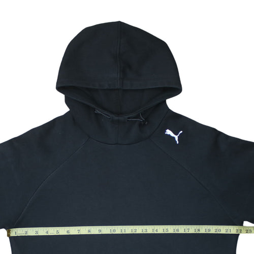 Puma Womens Black XL Relaxed Fit Pullover Hoodie