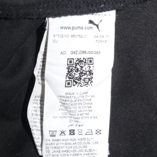 Puma Womens Black XL Relaxed Fit Pullover Hoodie