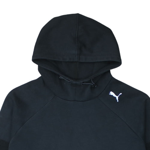 Puma Womens Black XL Relaxed Fit Pullover Hoodie