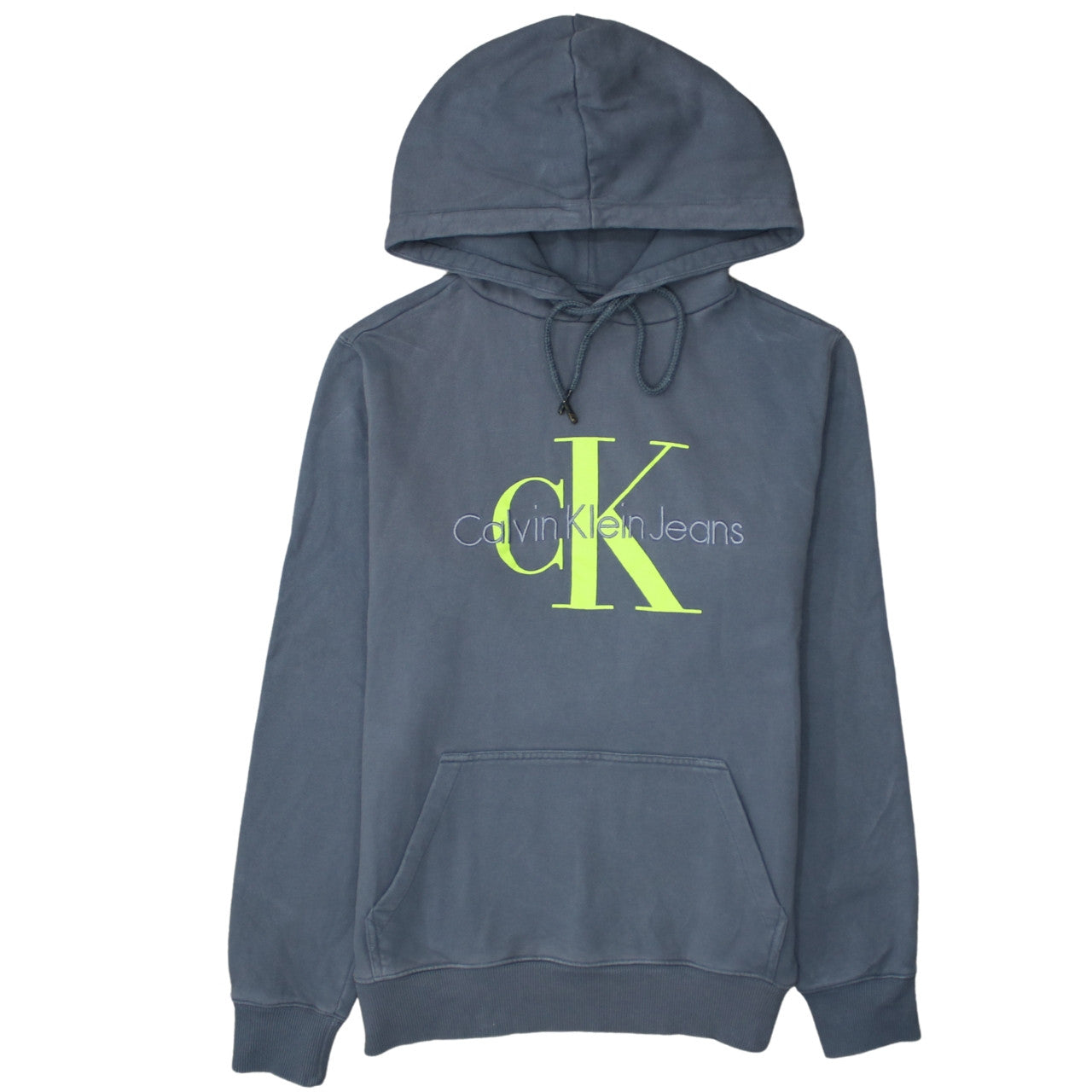 Calvin Klein Jeans Men's Grey Pullover Hoodie Size S Logo Fleece