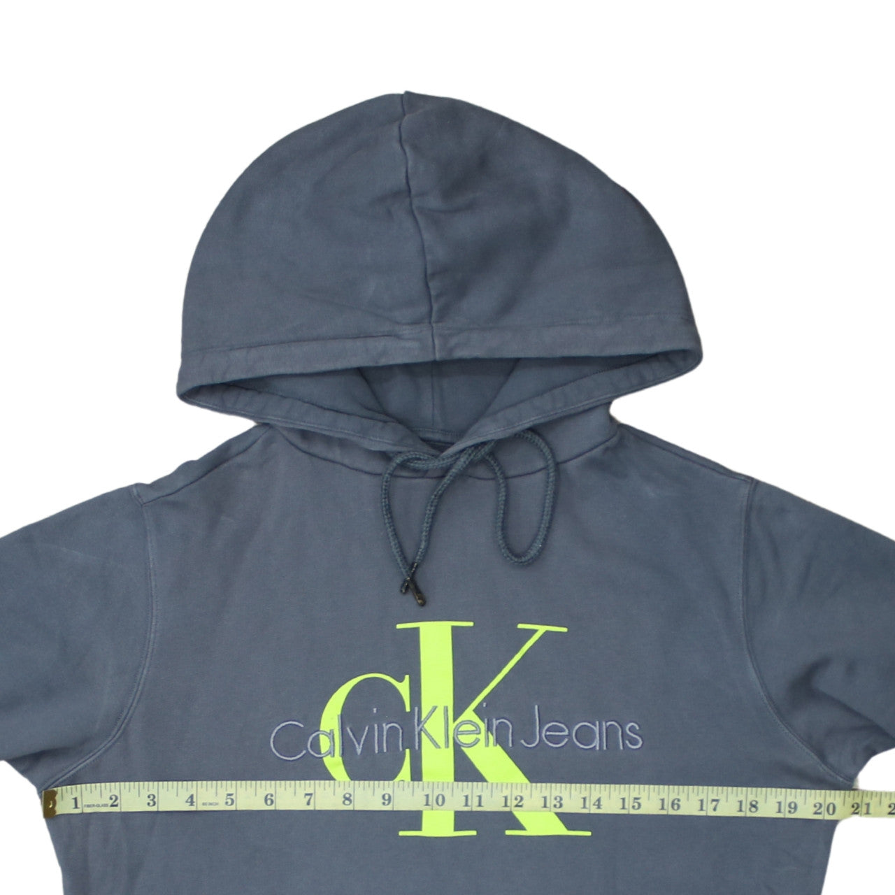 Calvin Klein Jeans Men's Grey Pullover Hoodie Size S Logo Fleece