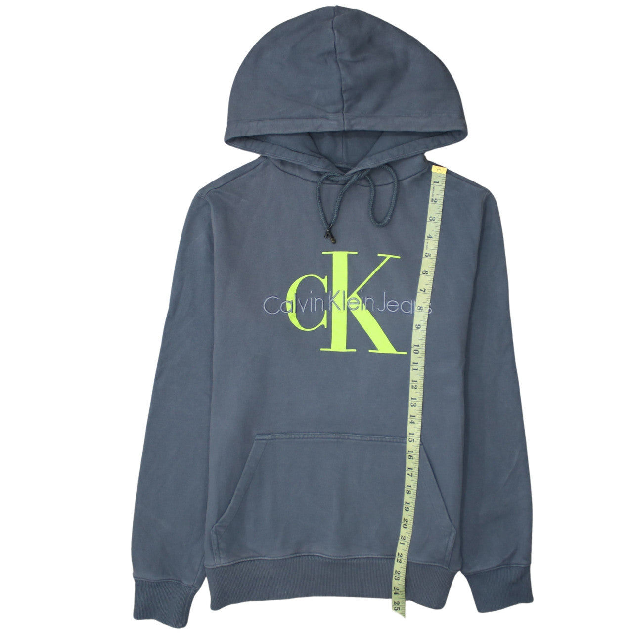 Calvin Klein Jeans Men's Grey Pullover Hoodie Size S Logo Fleece