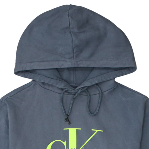 Calvin Klein Jeans Men's Grey Pullover Hoodie Size S Logo Fleece