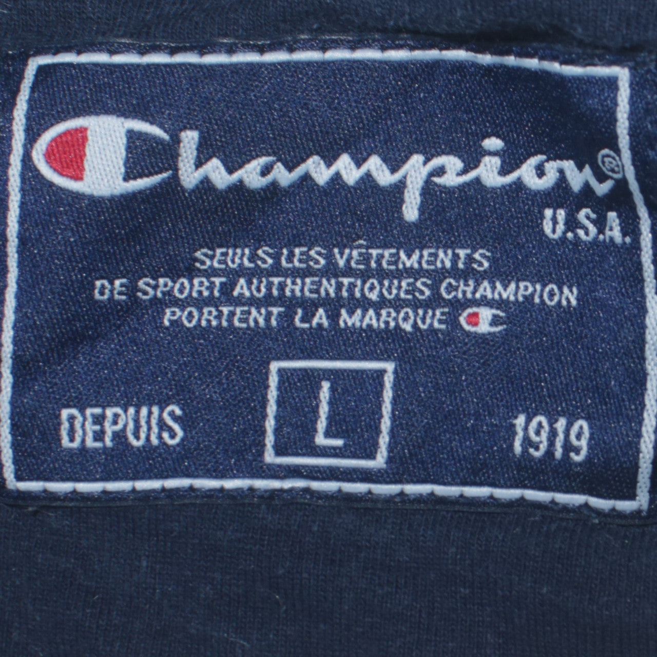 Champion Men's Grey Logo Pullover Sweatshirt Size L Regular Fit
