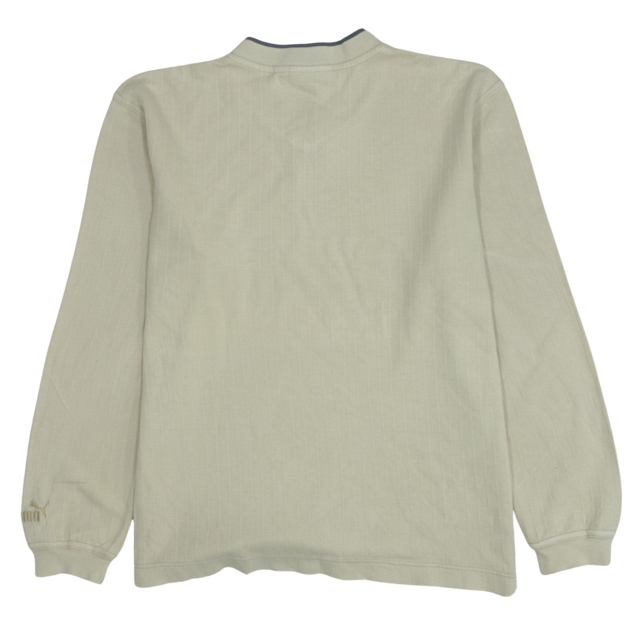 Puma Mens Beige V-Neck Pullover Sweatshirt XS Lightweight Cotton